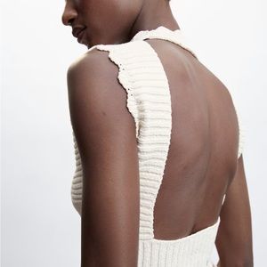 Mango Open Back Knit Tank